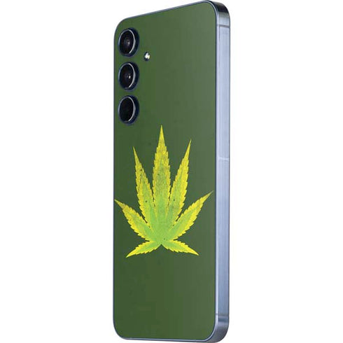 Marijuana Leaf Light Green Galaxy A55 5G Skin
